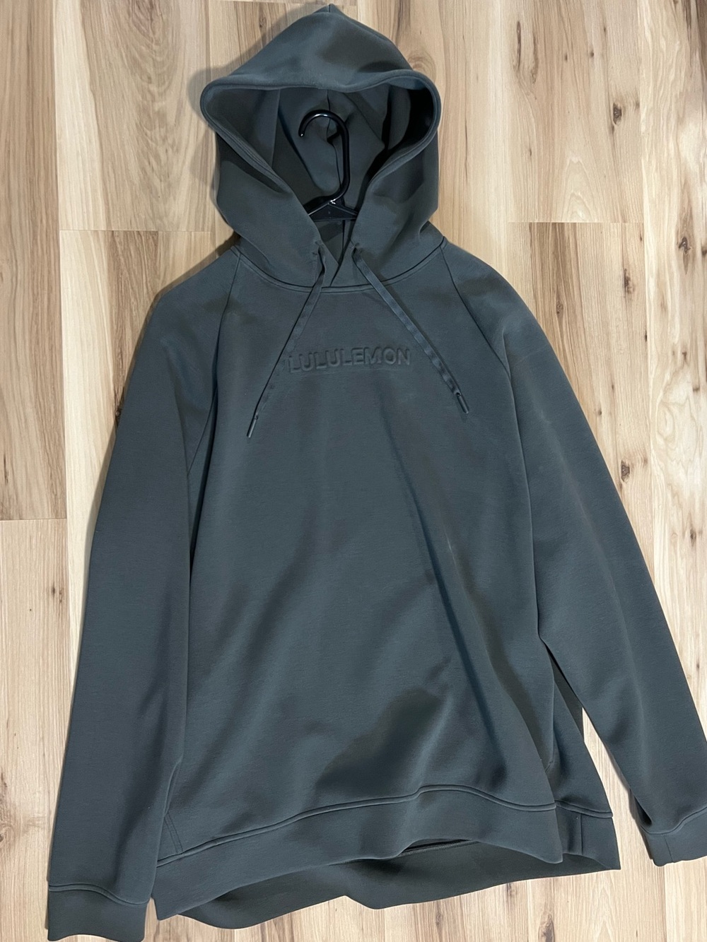 Lululemon Smooth Spacer Hoodie - Embossed Wordmark Spellout Grey Sage (Green)